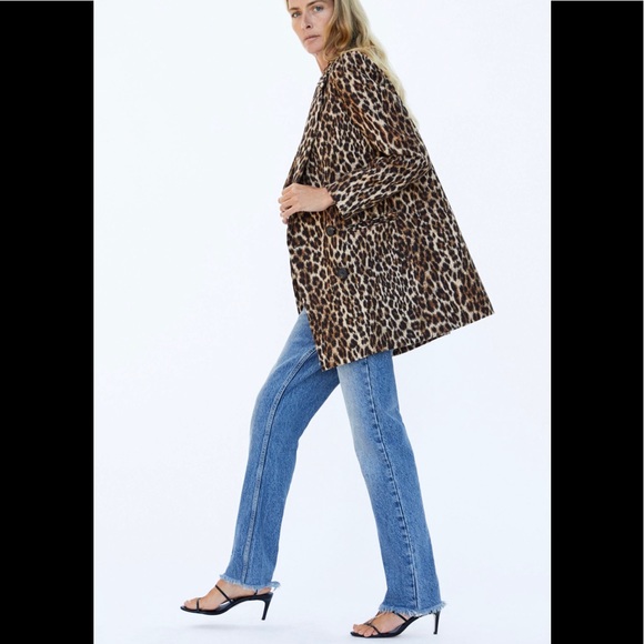 Zara Leopard Oversized Blazer - Picture 3 of 7